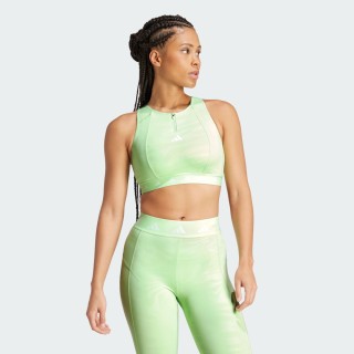 Adidas Powerimpact Training Medium-Support Techfit High-Neck Beha met Rits