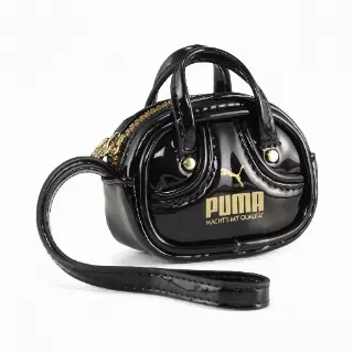 PUMA 1976 sporttas met sleutelhanger van 0,2 liter, Zwart/Goud