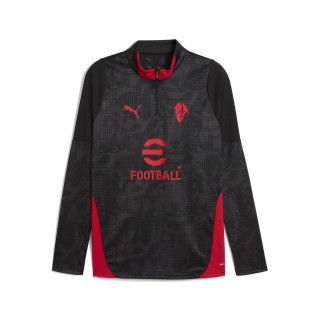 PUMA AC Milan 25/26 trainingstop met kwartrits voor Heren, Zwart/Rood