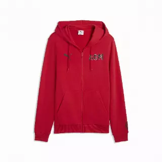 PUMA AC Milan FtblCulture sweatjack met capuchon voor Heren, Zwart/Rood
