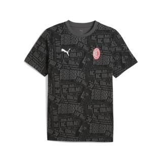 PUMA AC Milan FtblCulture T-shirt met all-over-print voor Heren, Zwart/Rood