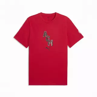 PUMA AC Milan FtblCulture T-shirt voor Heren, Zwart/Rood