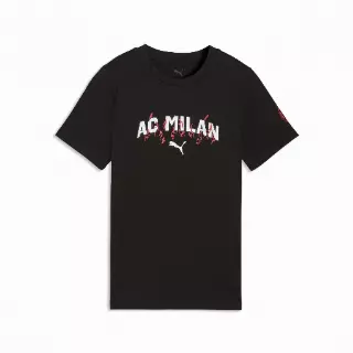 PUMA AC Milan FtblCulture T-shirt, Zwart/Wit