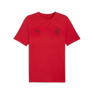 PUMA AC Milan FtblEssentials T-shirt voor Heren, Zwart/Rood