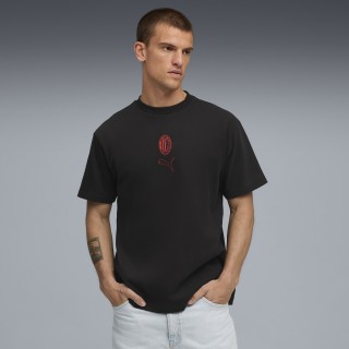 PUMA AC Milan FtblStatement Celerator uniseks T-shirt, Zwart/Rood