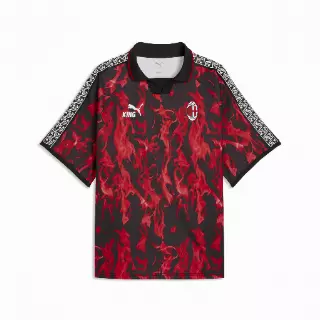 PUMA AC Milan KING Retro shirt voor Heren, Zwart/Rood