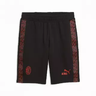 PUMA AC Milan KING short voor Heren, Zwart/Rood