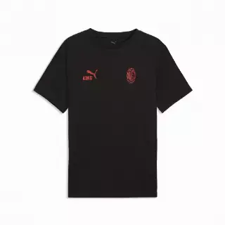 PUMA AC Milan KING T-shirt voor Heren, Zwart/Rood