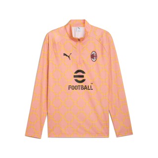 PUMA AC Milan prematch-top met kwartrits voor Heren, Roze/Geel