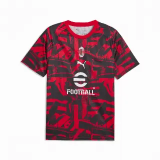 PUMA AC Milan warming-up shirt voor Heren, Zwart/Rood