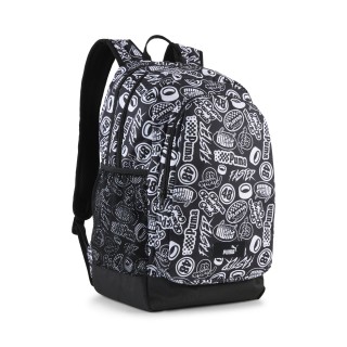 PUMA Academy 29L all-over print rugzak, Zwart