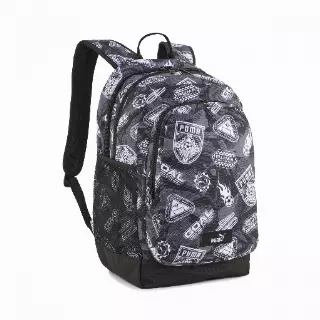 PUMA Academy 29L all-over print rugzak, Zwart