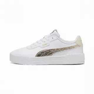 PUMA Carina 3.0 Metallic Whisper sneakers voor Dames, Wit/Goud