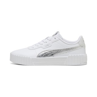 PUMA Carina 3.0 Metallic Whisper sneakers voor Dames, Wit/Zilver
