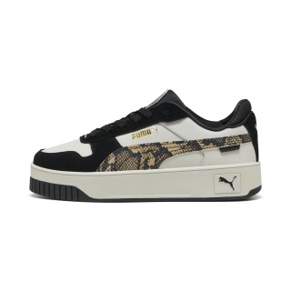 PUMA Carina Street Snake Chic sneakers voor Dames, Zwart/Grijs/Goud