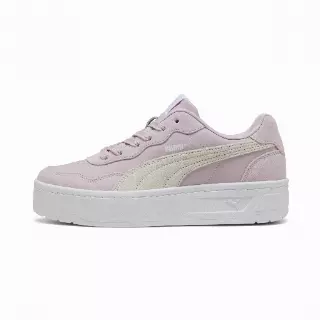 PUMA Court Lally Skye Suede sneakers voor Dames, Roze/Wit