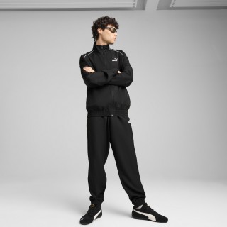 PUMA Geweven trainingspak met biezen voor Heren, Zwart