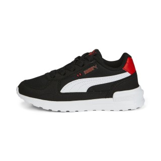 PUMA Graviton AC sneakers kinderen, Zwart/Rood/Wit