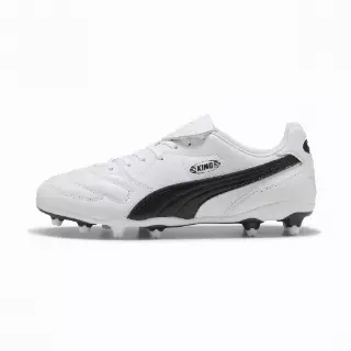 PUMA KING LIGA FG/AG uniseks voetbalschoenen, Zwart/Wit