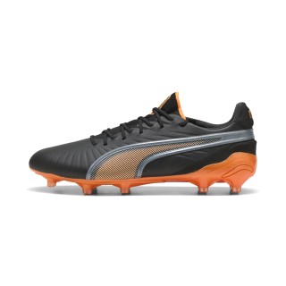 PUMA KING ULTIMATE FG/AG uniseks voetbalschoenen, Zwart/Zilver