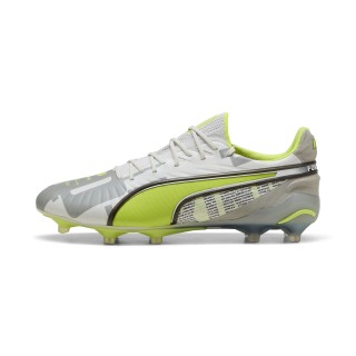 PUMA KING ULTIMATE FOREVER FG/AG uniseks voetbalschoenen, Groen/Grijs/Wit