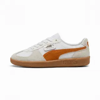 PUMA Palermo leren sneakers uniseks, Wit/Oranje