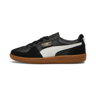 PUMA Palermo leren sneakers voor Dames, Zwart/Grijs