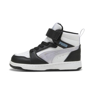 PUMA Rebound V6 Mid Space Belle sneakers voor Dames, Zwart/Wit