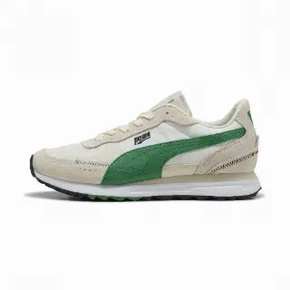 PUMA Road Rider uniseks sneakers van suède, Groen/Wit