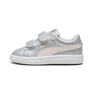 PUMA Smash 3.0 Glitz Glam sneakers voor Dames, Roze/Grijs