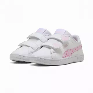 PUMA Smash 3.0 Hearty sneakers voor Dames, Roze/Wit