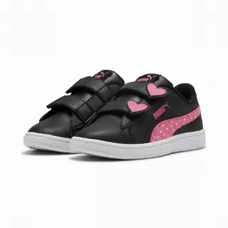 PUMA Smash 3.0 Hearty sneakers voor Dames, Roze/Zwart