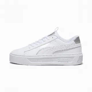 PUMA Smash Platform v3 Pop Up damessneakers, Wit/Zilver