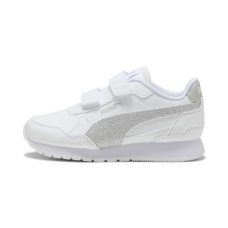 PUMA ST Runner v4 Glitter sneakers voor Dames, Grijs/Wit/Zilver