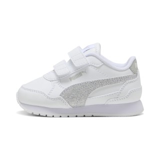 PUMA ST Runner v4 Glitter sneakers voor Dames, Grijs/Wit/Zilver