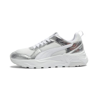 PUMA Trinity 2 Metallic Whisper sneakers voor Dames, Grijs/Wit/Zilver