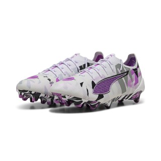 PUMA Ultra 5 Ultimate Forever Gras Voetbalschoenen (FG) Wit Paars Zwart