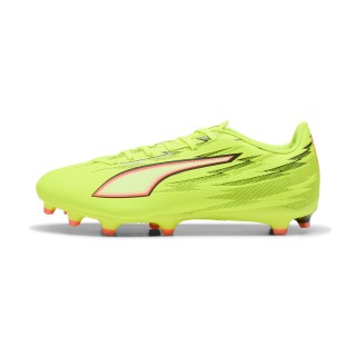 PUMA ULTRA 6 PLAY FG/AG voetbalschoenen uniseks, Zwart/Rood/Geel