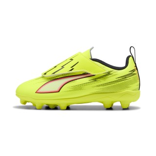 PUMA ULTRA 6 PLAY FG/AG voetbalschoenen, Zwart/Rood/Geel