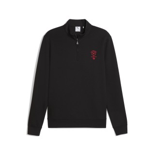 PUMA x AC Milan golftop met kwartrits voor Heren, Zwart