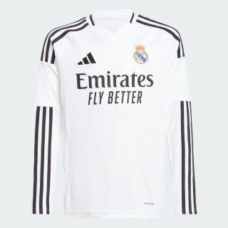 Adidas Real Madrid 24/25 Long Sleeve Home Jersey Kids