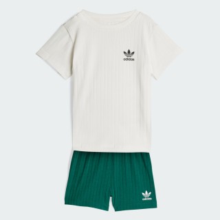 Regular Wide Rib Short en T-shirt Set