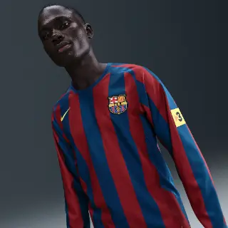 Ronaldinho FC Barcelona 2005/06 Reissue Nike replicavoetbalshirt met lange mouwen voor heren - Blauw