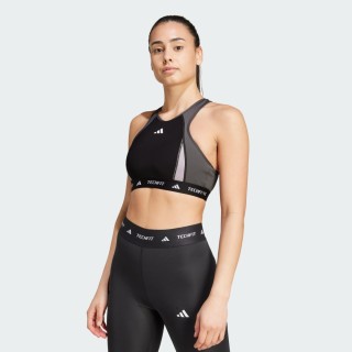 Adidas TECHFIT Medium-Support High-Neck Colorblock Beha