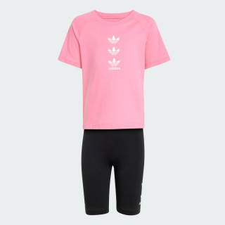 Adidas Tee and Cycle Short Suit Kids