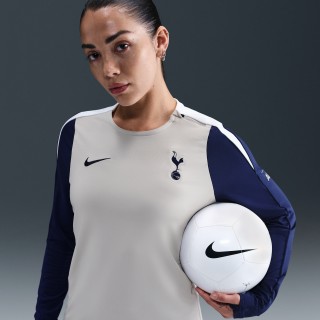 Tottenham Hotspur Strike Nike Dri-FIT knit voetbaltop met ronde hals voor dames - Grijs