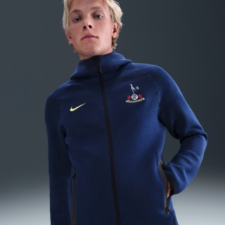 Tottenham Hotspur Tech Windrunner Nike Total 90 voetbaljack van fleece met rits over de hele lengte voor heren - Blauw