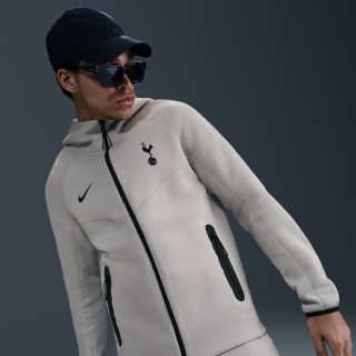 Tottenham Hotspur Tech Windrunner Nike voetbalhoodie met rits over de hele lengte van fleece voor heren - Grijs