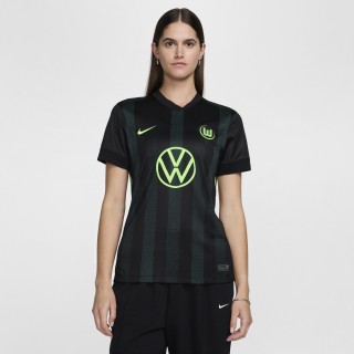 VfL Wolfsburg 2024/25 Stadium Uit Nike Dri-FIT replica voetbalshirt voor dames - Zwart
