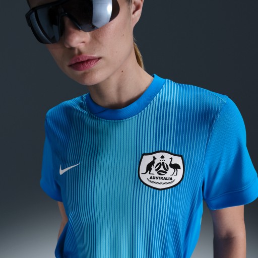 Australië 2025/26 Stadium Goalkeeper Nike Dri-FIT replicavoetbalshirt met korte mouwen voor dames - Blauw